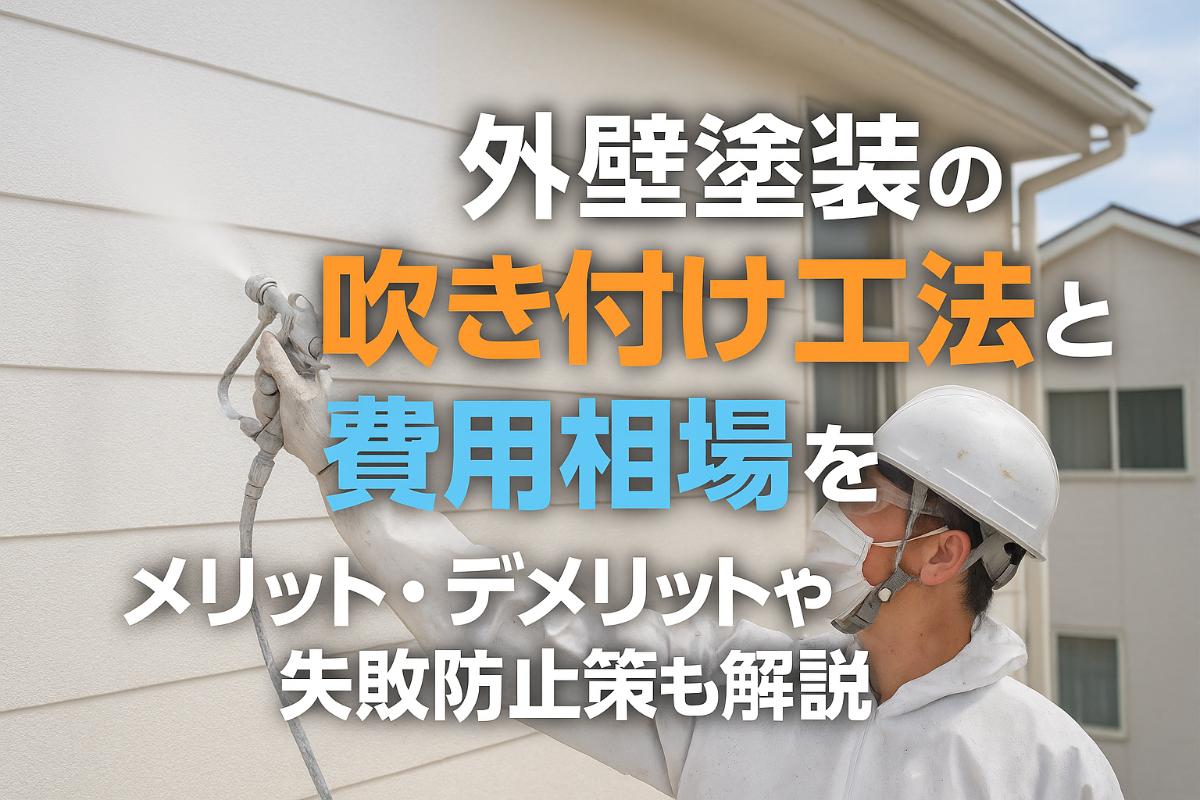 外壁塗装の吹き付け工法と費用相場を比較!メリット・デメリットや失敗防止策も解説